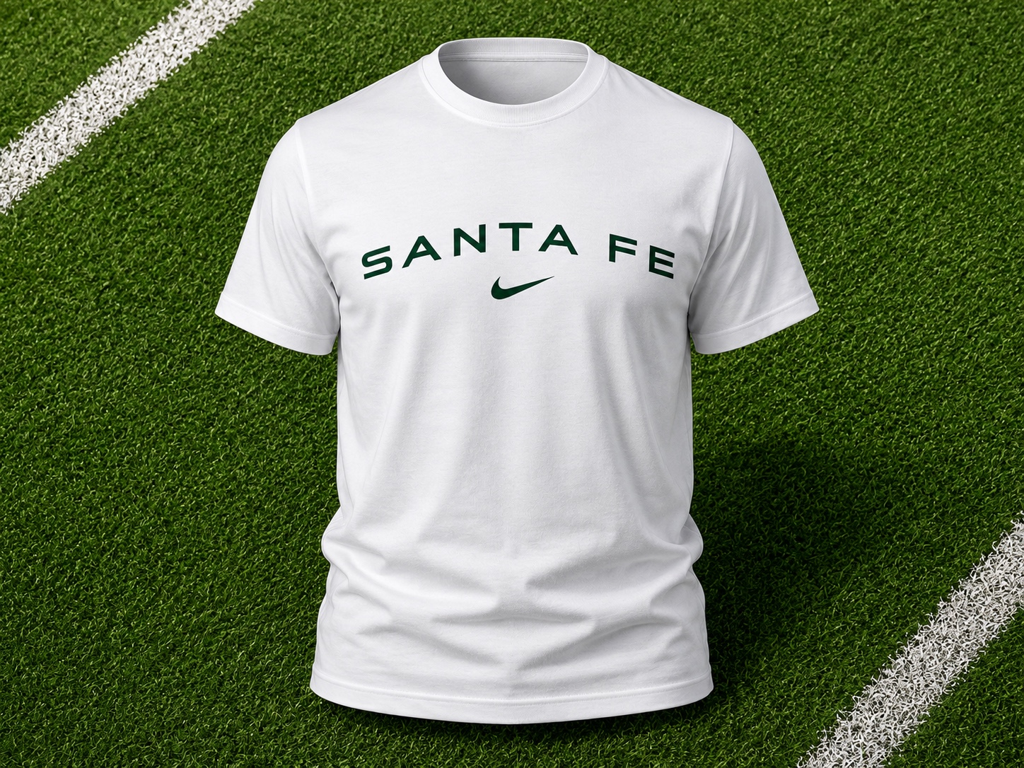Santa Fe Nike-Inspired White Tee