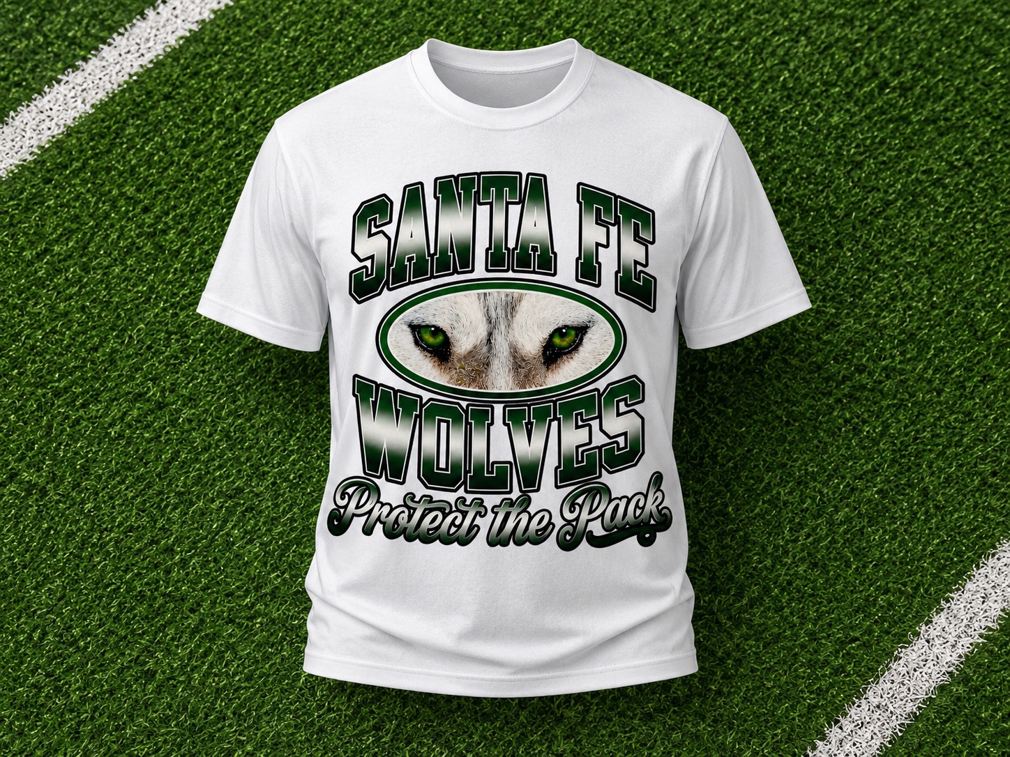 Santa Fe Wolves White Tee